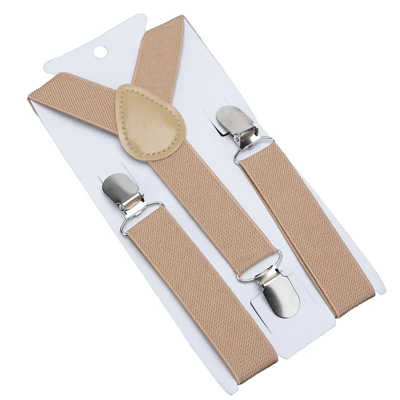 Suspensórios infantis de cor sólida com moda, suspensórios elásticos ajustáveis para meninos e meninas, acessórios para laços de casamento de bebê