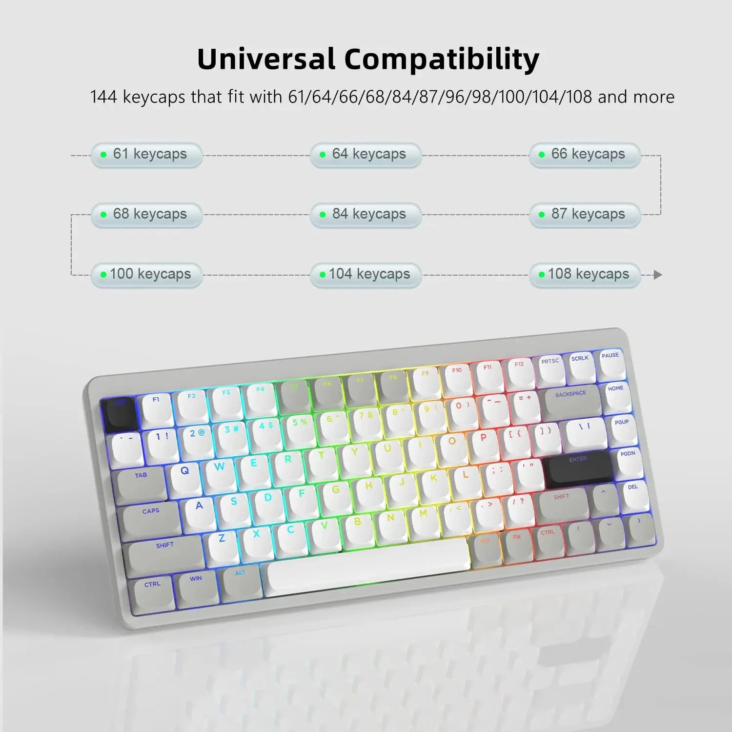 133/144 Phím Nét Xanh Dương PBT Keycap Chân Trời Keycap Cho Anh Đào Gateron MX Game Bàn Phím Cơ Với Công Việc Hoa Kỳ Và anh Bố Trí