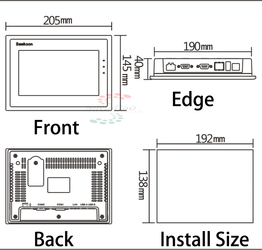 Samkoon-ヒューマンマシンインターフェイス、newcave、EA-043A、4.3 hmi、touchパネル、EA-070B、7 "、800x480、EA-070B