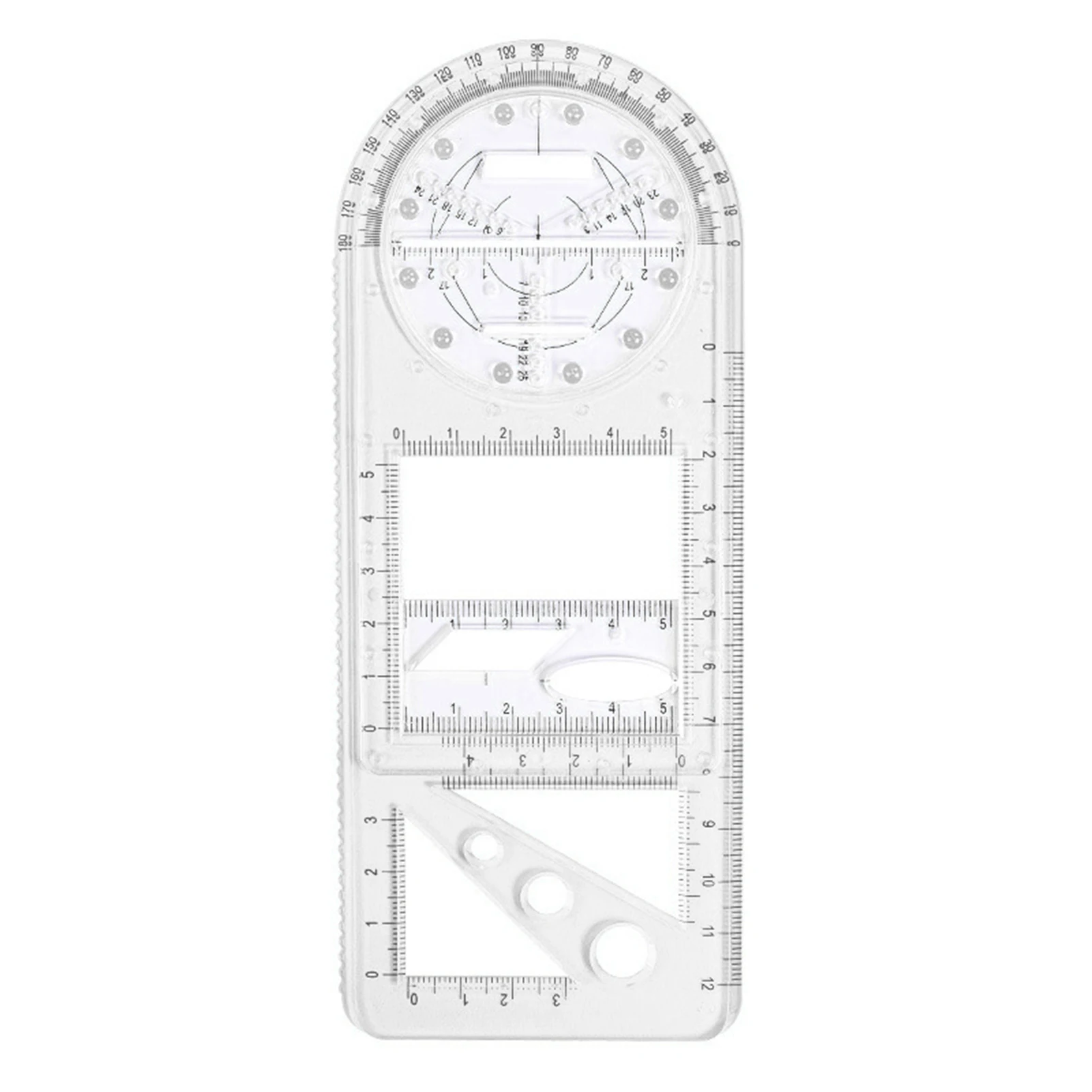 Multifunctional Geometric Ruler Architecture Measuring Rule Geometric Drawing Template Measuring Tool For School Student Office