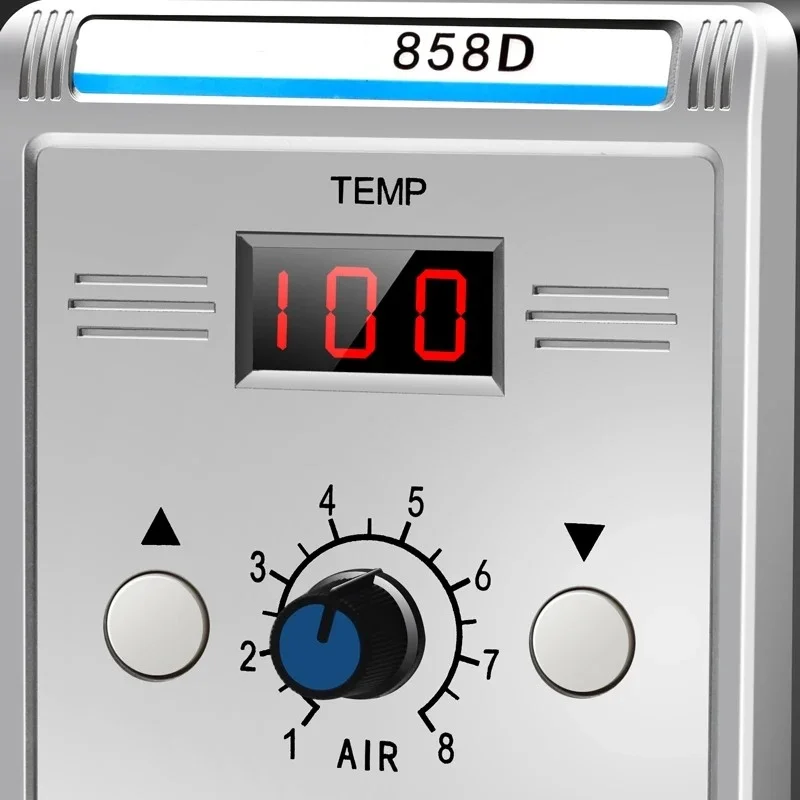 뜨거운 공기 총 858D BGA 재 작업 솔더 스테이션 히트 건 220V 700W 헤어 드라이어 납땜 SMD SMT 용접 수리 도구