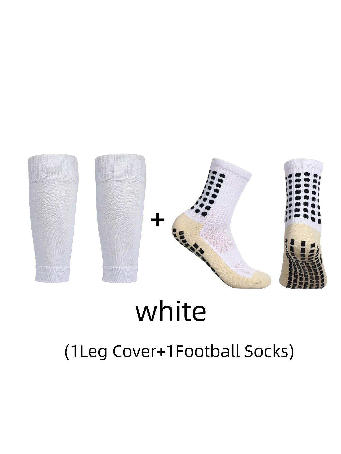 1 Paar klassische Anti-Rutsch-Fußballsocken mit Klebepunkt und Beinschutzsocken