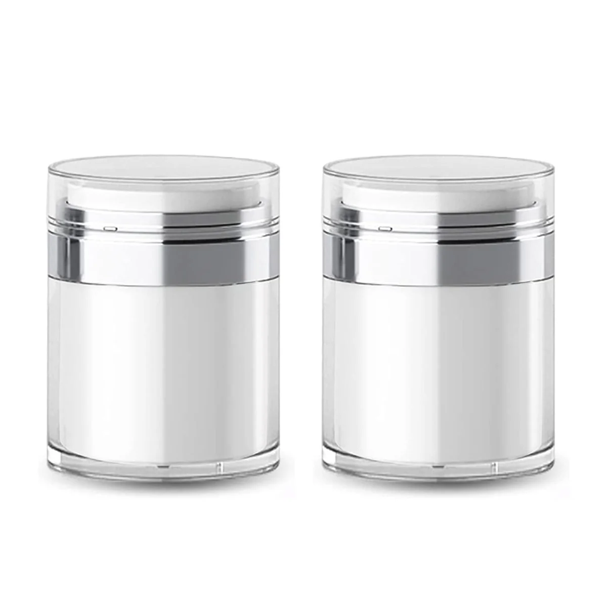 Frascos de bomba sin aire recargables A71P, envases cosméticos de maquillaje acrílico vacíos, loción de viaje con tapa para humectante grueso