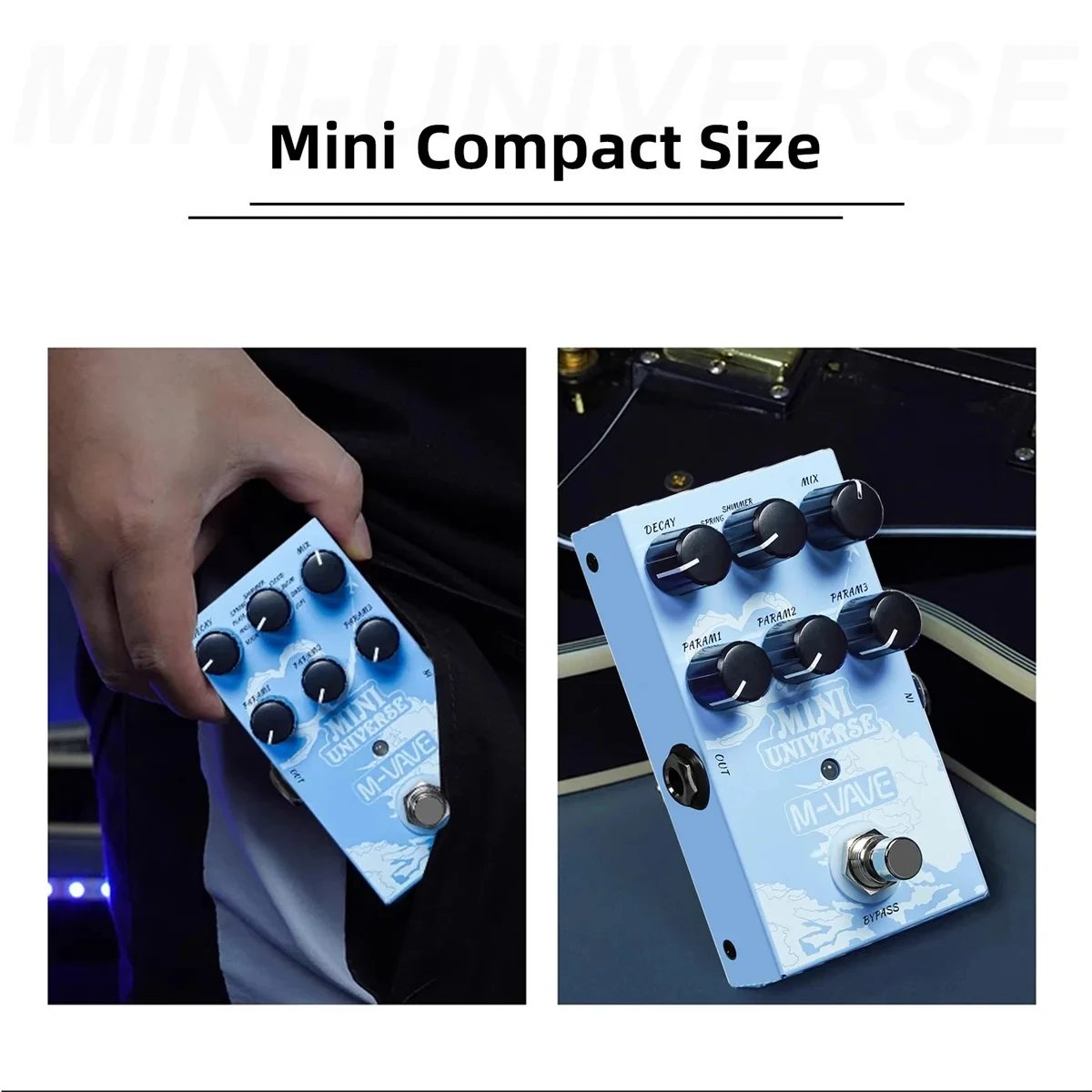 M-VAVE Guitar Effect Pedal Digital Reverb Pedal Digital Modeling Reverberation Effector with 9-Mode Reverb Selection