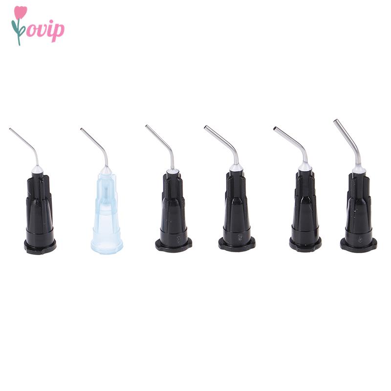 100 Bộ Thủy Lợi Uốn Cong Kim Đầu Nha Khoa Lưu Lượng Keo Etchant Nhựa Composite Axit Thuốc Thử Delievery Ống Tiêm Đầu Thiết Bị