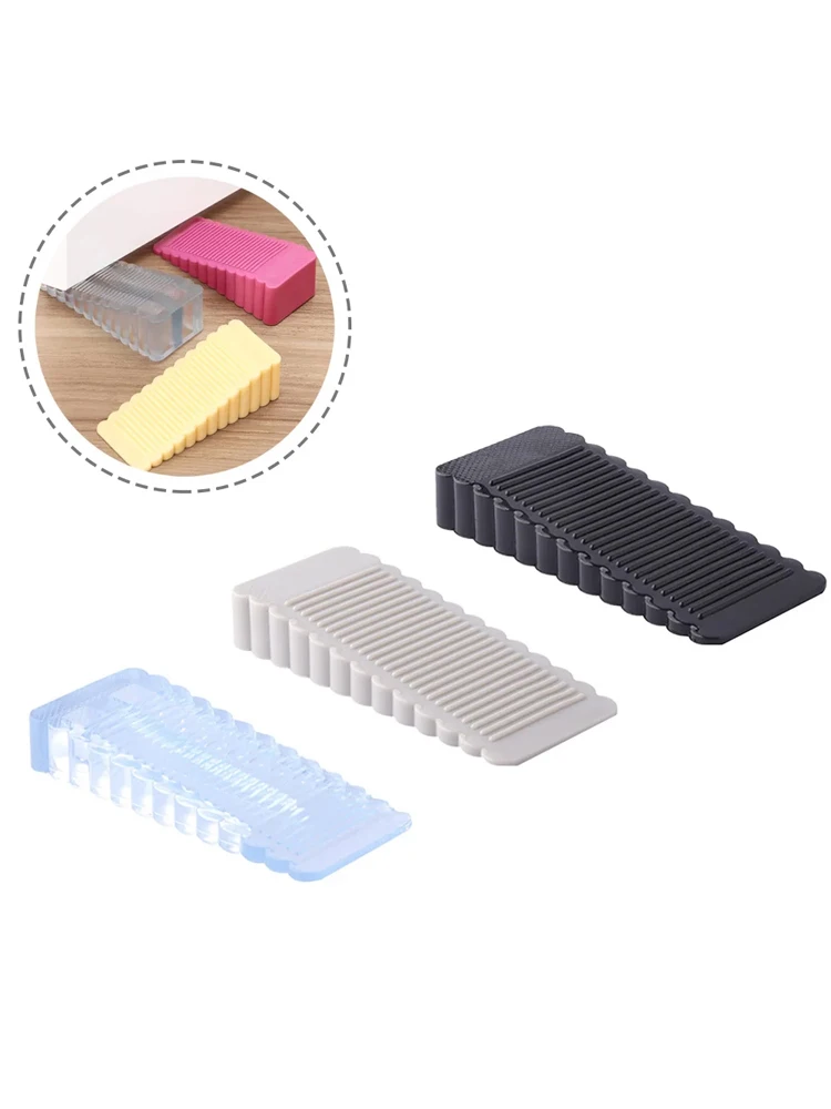 1 PC ความปลอดภัยซิลิโคนประตู Stoppers BLOCK WEDGE Doorstops ประตู Home Office ประตูด้านหลัง Retainer Anti-collision หยุด