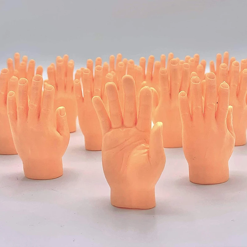 6 นิ้วมือพรีเมี่ยมยางสนุกสมจริง Little Tiny Finger Hands ความแปลกใหม่ Tricky จําลองปาล์มเด็กผู้ใหญ่ Petting Cat ของเล่น