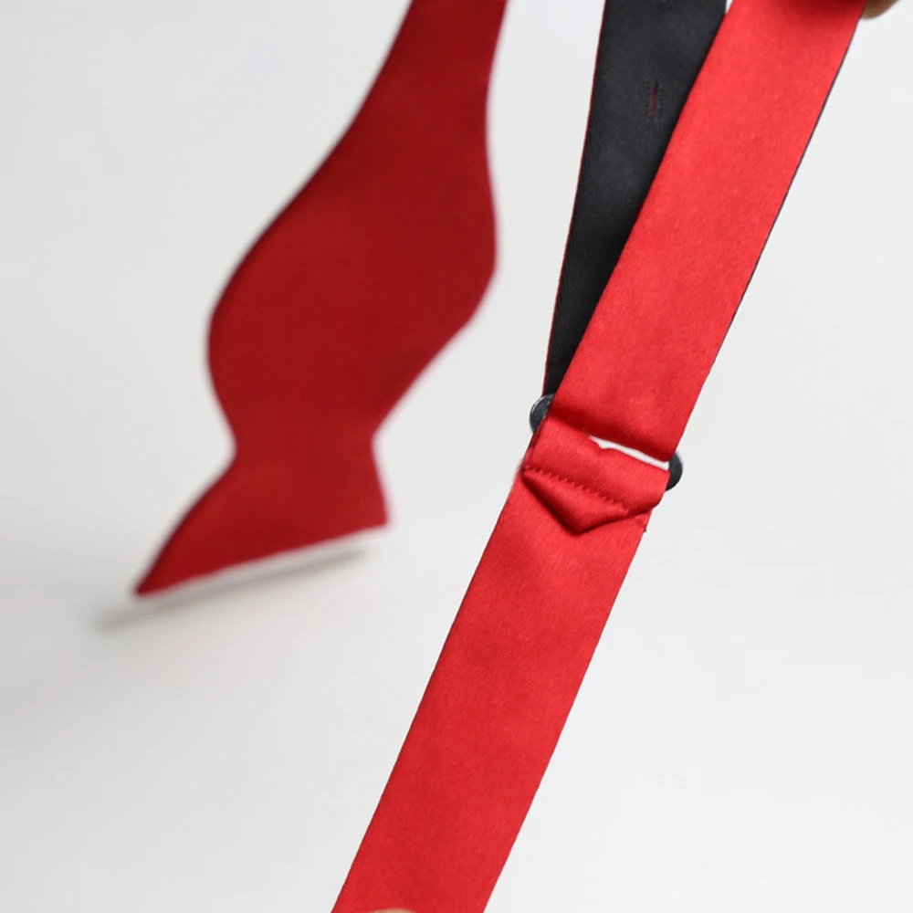 Auto bowtie homem cor sólida vintage ajustável auto laço clássico negócios festa de casamento borboleta bowknot feito à mão laços presente