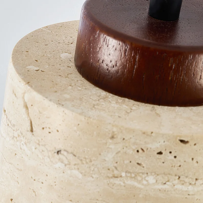 apanese modern designer wabi-Sabai bedroom bedside lighting bar B&B yellow cave stone chandelier bedside hanging wire lamp