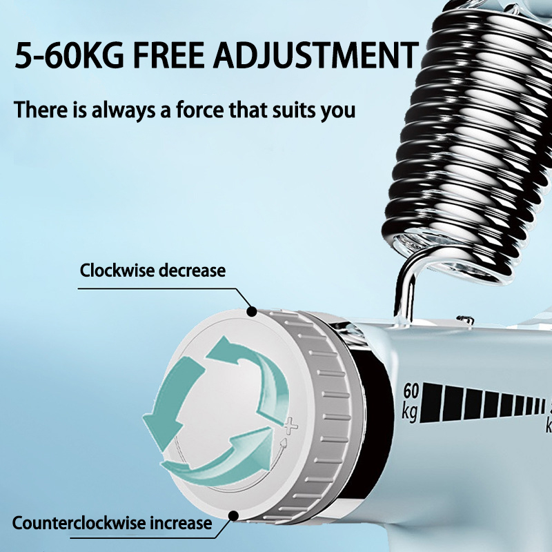 5-60 kg verstelbare handgreepversterker, roestvrijstalen veerhandtrainer voor spieropbouw en herstel van blessures