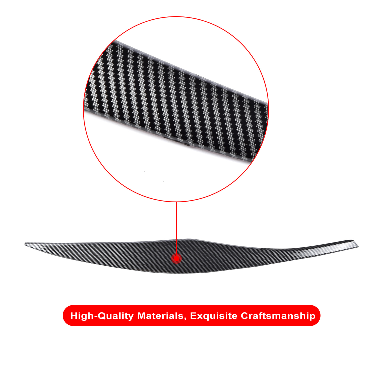 Front Headlight Cover Garnish Strip Eyebrow Cover Trim Sticker For BMW 3-Series E90 E91 320I 330I 2005-2012 Glossy Black