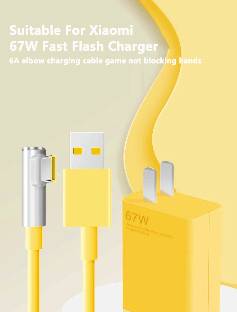 Cargador rápido de 67W para Xiaomi 14, 13, 12, 11 Pro, Ultra Lite, USB A tipo C, Cable de teléfono de carga rápida para Redmi Note 12, accesorios
