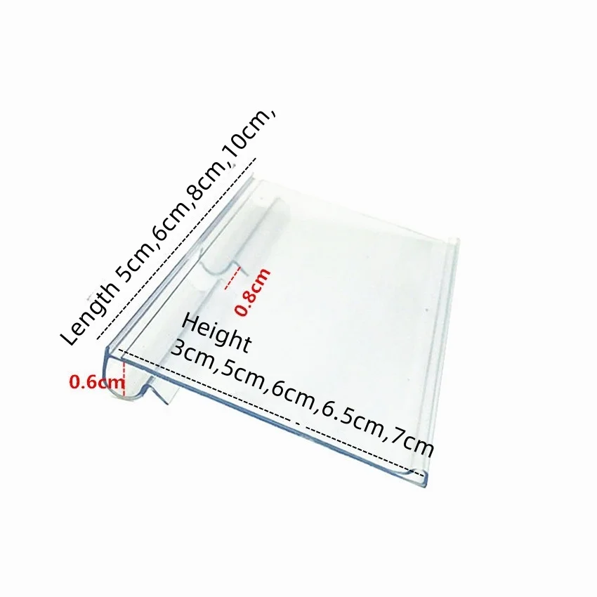 Plastic PVC Price Sign Label Display Hang Hook Display Holders Supermarket Storage Shelf