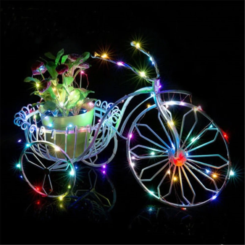 3 metros 10 unids/lote con batería de cobre guirnaldas de luces Led 30 Leds con pilas cadena de luces LED decoración del banquete de boda de Navidad