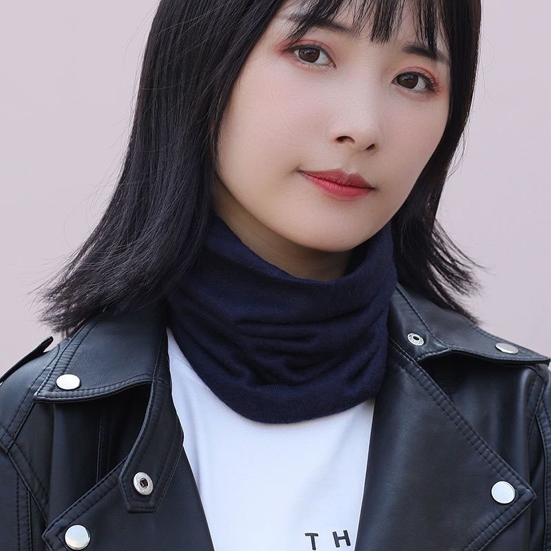 Зимние гетры для шеи, мягкая хлопковая подкладка, однотонный вязаный круглый шарф, ветрозащитный шарф для женщин и мужчин, бандана, маска для лица шарф мужской