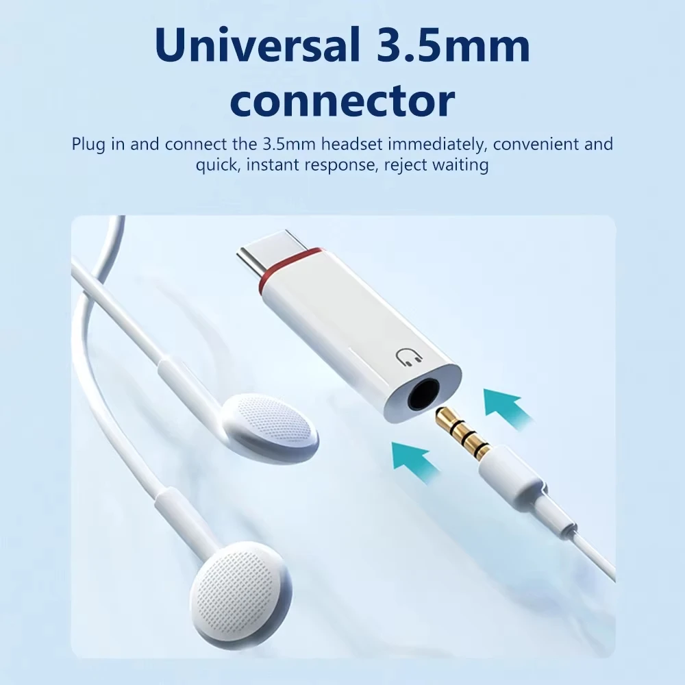 NNBILI Adapter słuchawkowy typu c na 3,5 mm Konwerter audio USB C na 3,5 mm do iPhone'a 15 Samsung Złącze słuchawkowe USB C na 3,5 mm