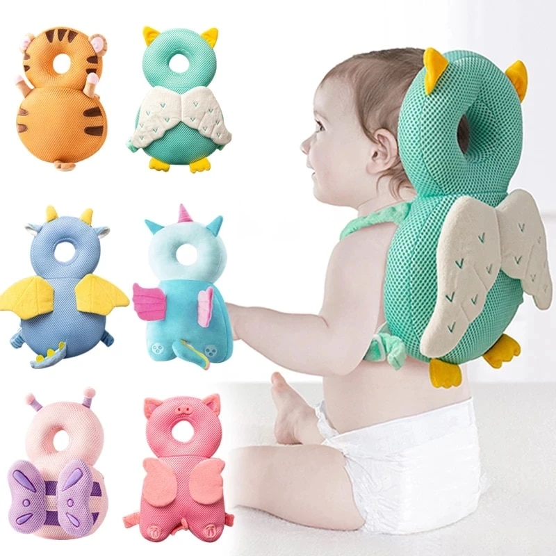Almohada anticaída para niños, almohada para la cabeza de bebés y niños pequeños, almohada transpirable para aprender a caminar, almohadilla de protección para la cabeza, 1 Uds.