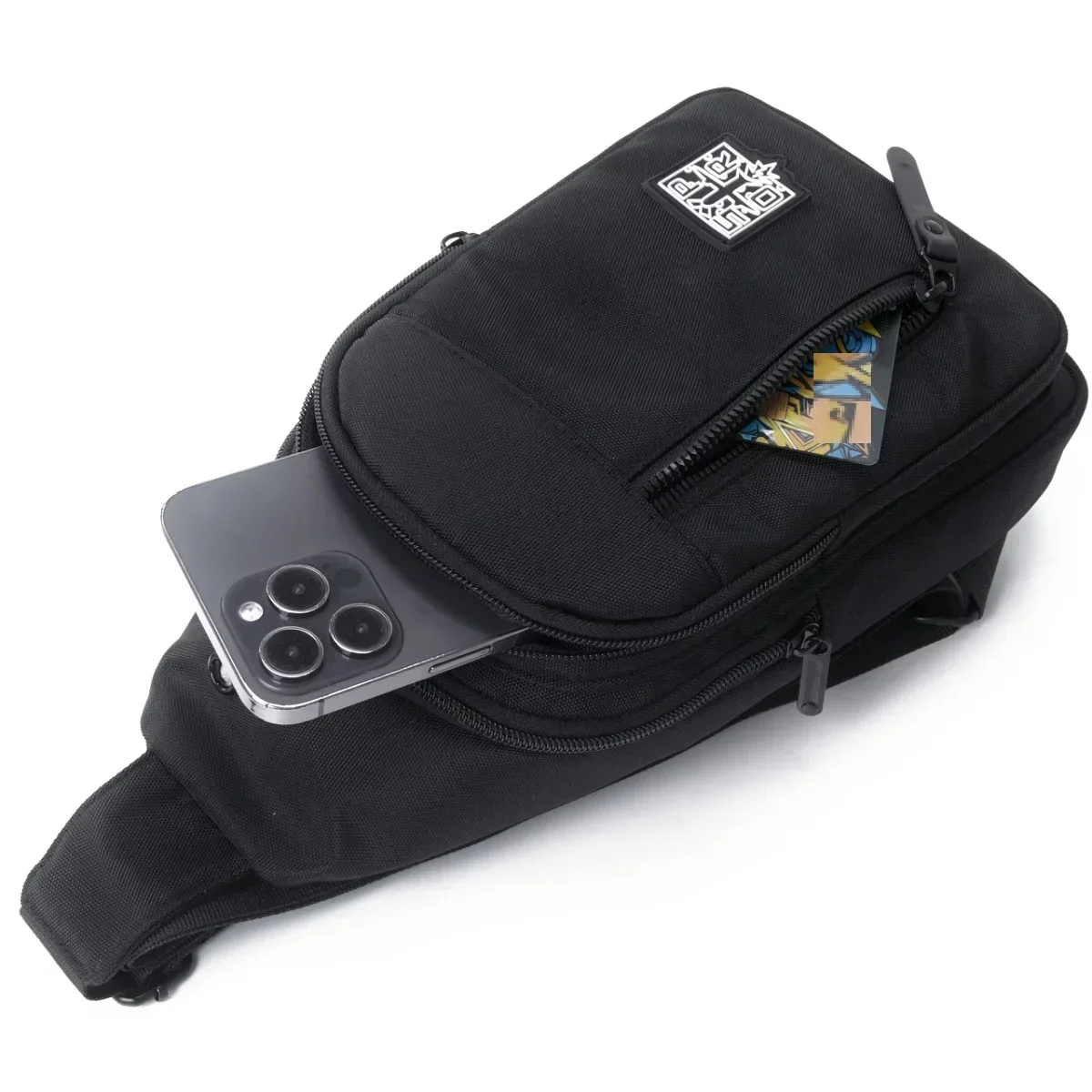 Solid color oxford fabric multi-pocket chest bag, casual sports slash waist chest bag for going out and daily commuting