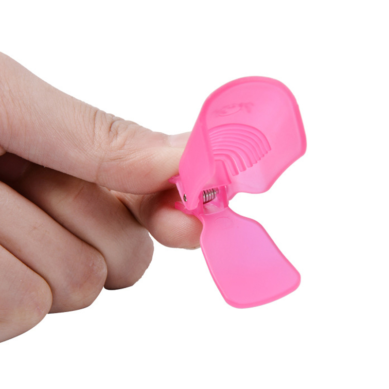 10ชิ้น/ถุงเล็บอะคริลิคสีสันสดใสฝาปิดคลิปทำความสะอาดเล็บทำเล็บยูวีเจลทาเล็บแช่เครื่องมือห่อสำหรับนิ้ว