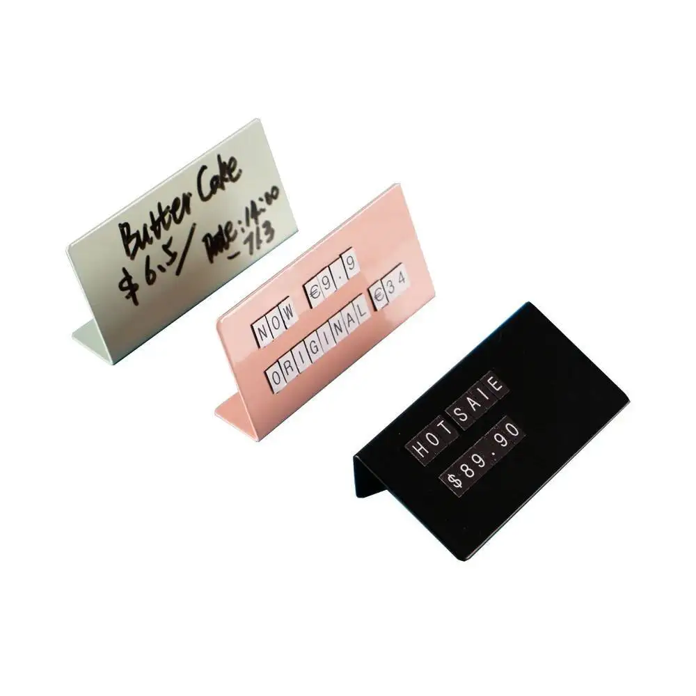 L Metal Stand Changeable Magnetic Price Tag - Product Retail Price Displays - For Retail Shop - Price Tag Stand