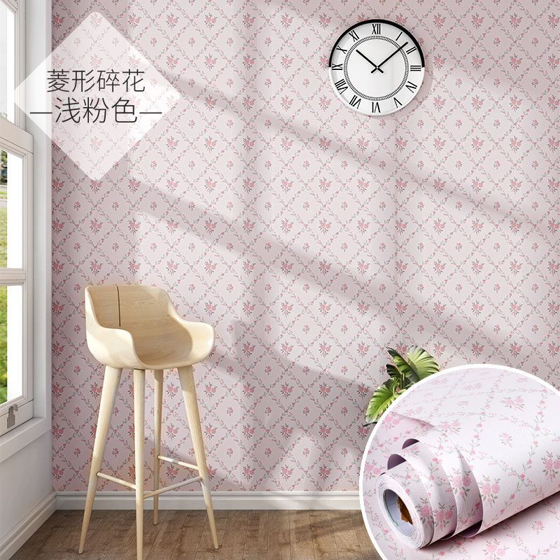 Papel tapiz autoadhesivo a prueba de humedad flor Pastoral sala de estar dormitorio impermeable pegatina de pared borrable decoración del hogar