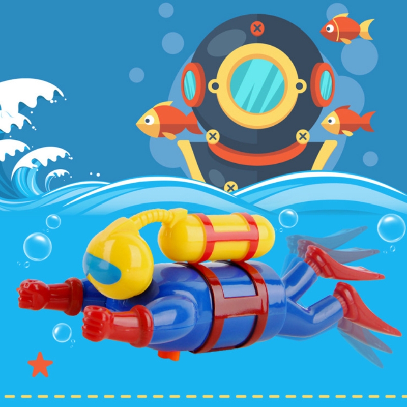 นักว่ายน้ำ Diver Clockwork ของเล่นสำหรับทารก 6-12 เดือน Wind up Sea Game