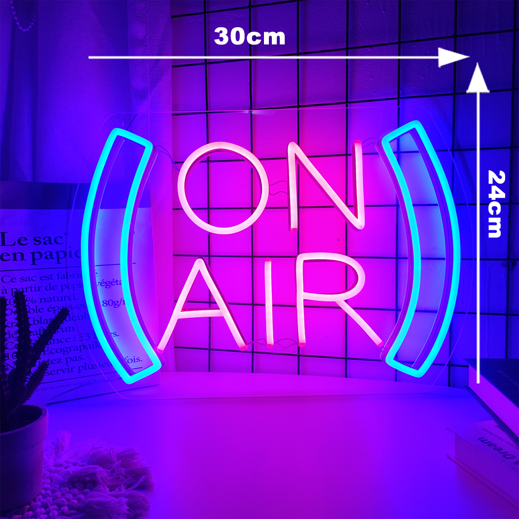 ON AIR Sinal de néon LED Sinal de luz de néon adequado para decoração de parede de festa USB Poweredo adequado para decoração de quarto lâmpada de néon