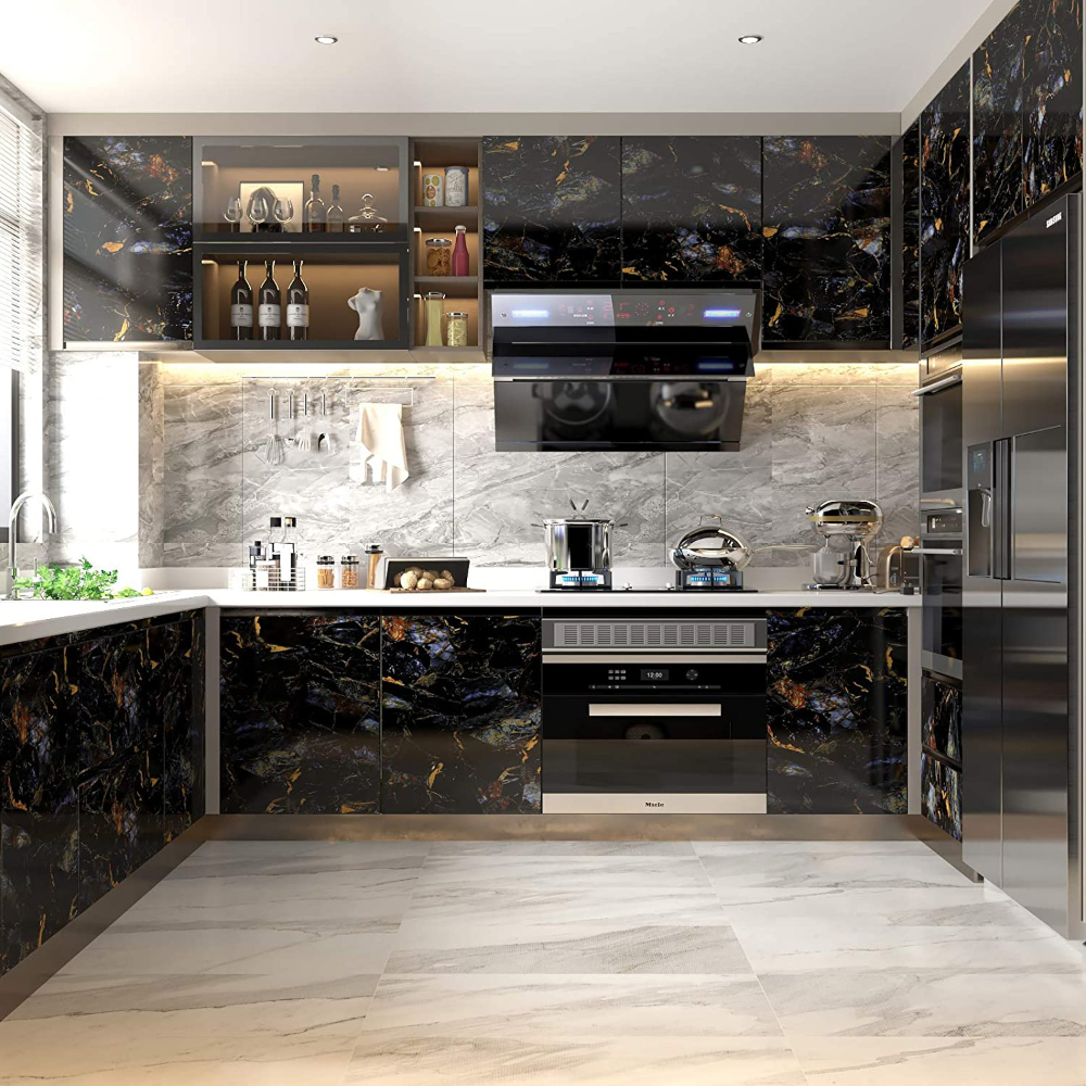 Papel tapiz autoadhesivo de PVC para cocina, impermeable y a prueba de aceite, calcomanía de mármol, gabinete, estufa, escritorio, reacondicionado