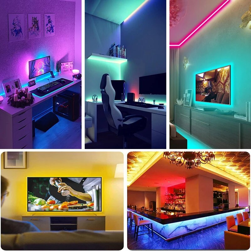 LED-Streifenlichter, Bluetooth-Steuerung, RGB-LED-Leuchten für TV, USB, 5 V, LED-Band für TV-Hintergrundbeleuchtung, Raum-Party-Dekoration