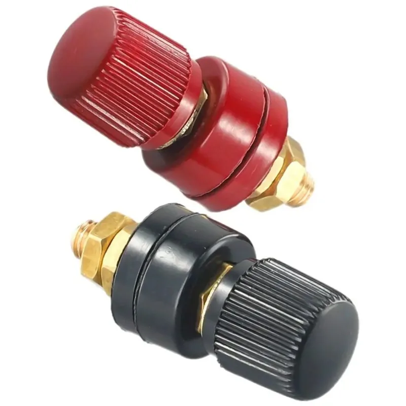 2 Stücke Schwarz/rot Neue 6mm Messing Stud Premium Fernbedienung Batterie Power Junction Post Connector Terminal Kit Automotive Anschlüsse