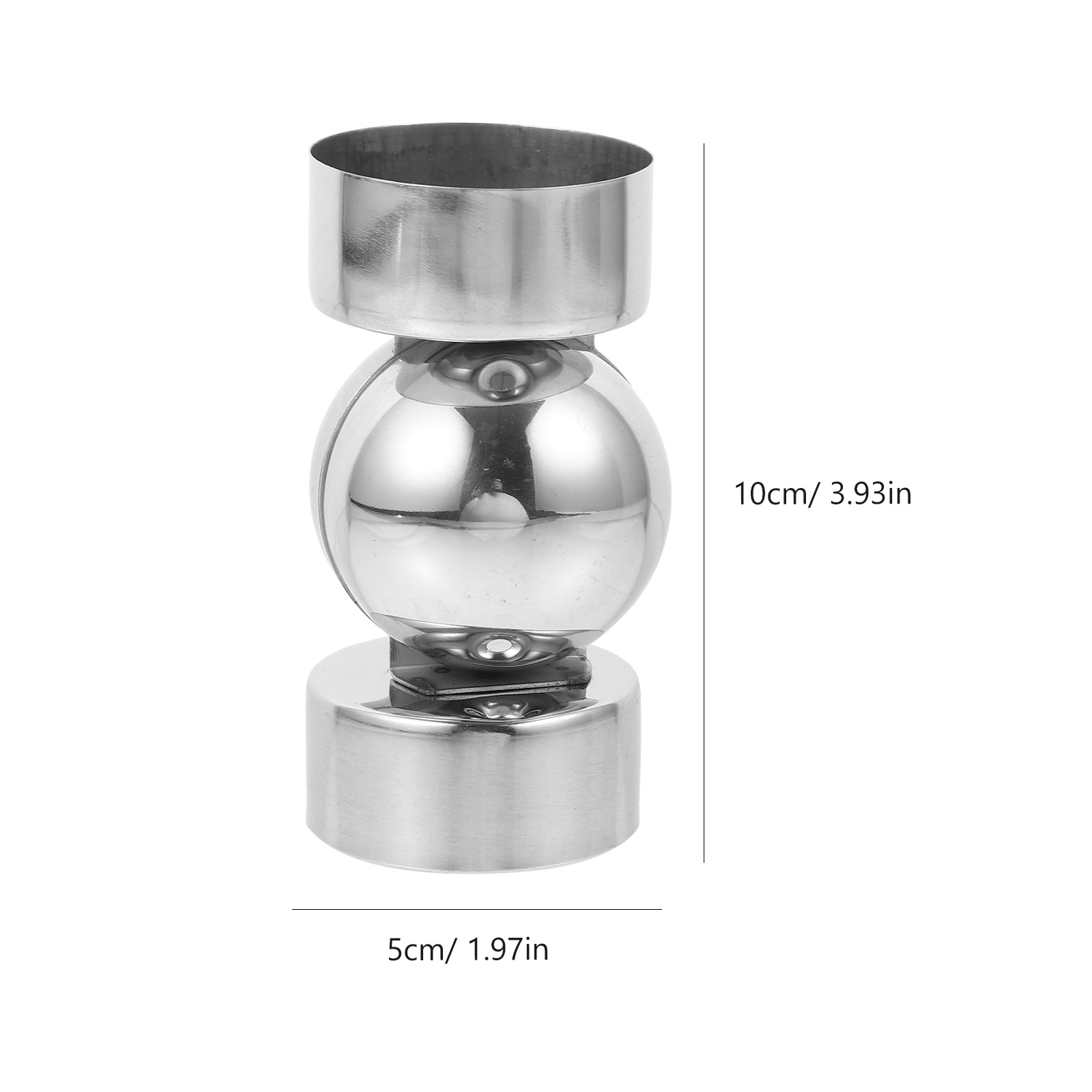 2Pcs Stainless Steel Stair Handrail End Caps Round Wear Resistant Handrail End Covers for Staircase Wood Plastic Replacement