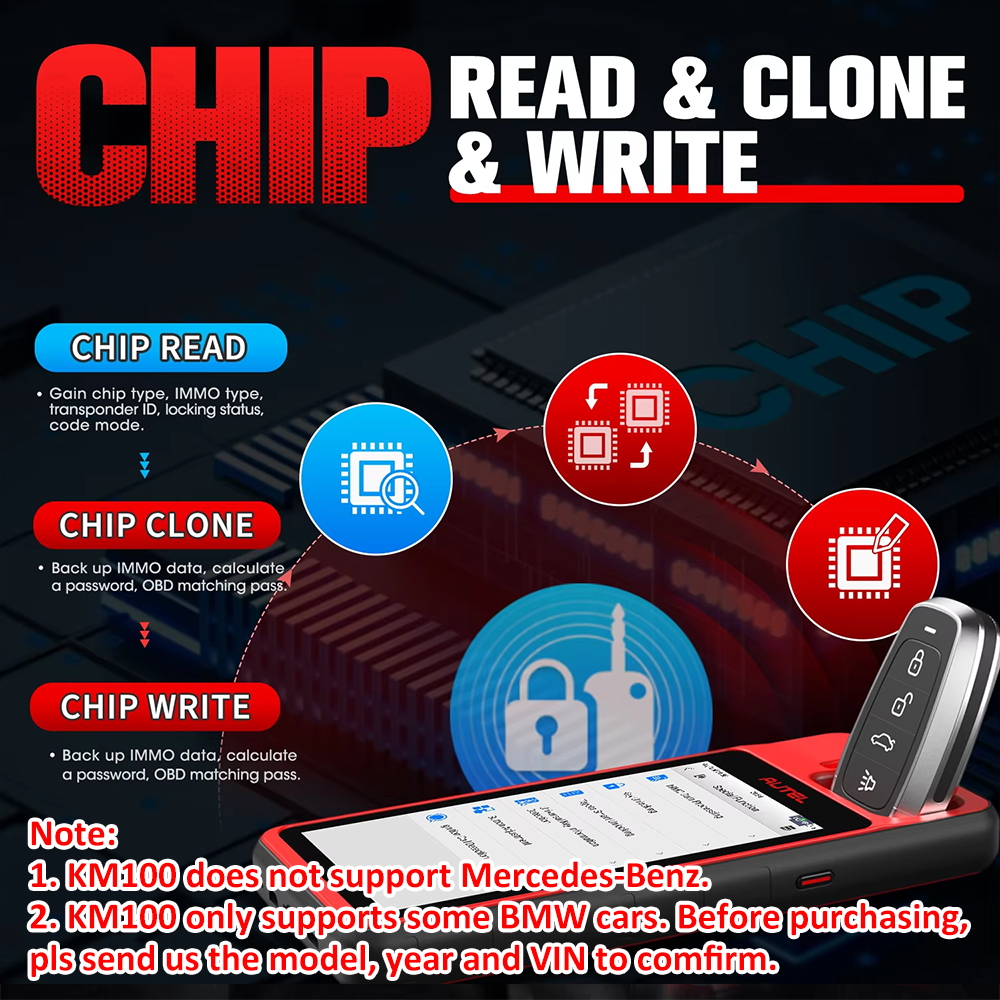 2025 Autel MaxiIM KM100 Key Fob Programming Tools KM100X Key Programmer 60s Key Generation OBD IMMO Key Learning Key Free Update
