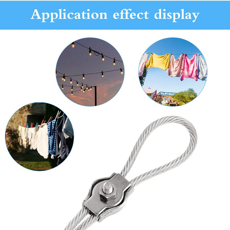Kit de suspensión de cuerda de alambre de acero inoxidable 304, accesorios de iluminación de jardín, tensor de gancho, ropa recubierta de PVC, 20M/30M, 3mm