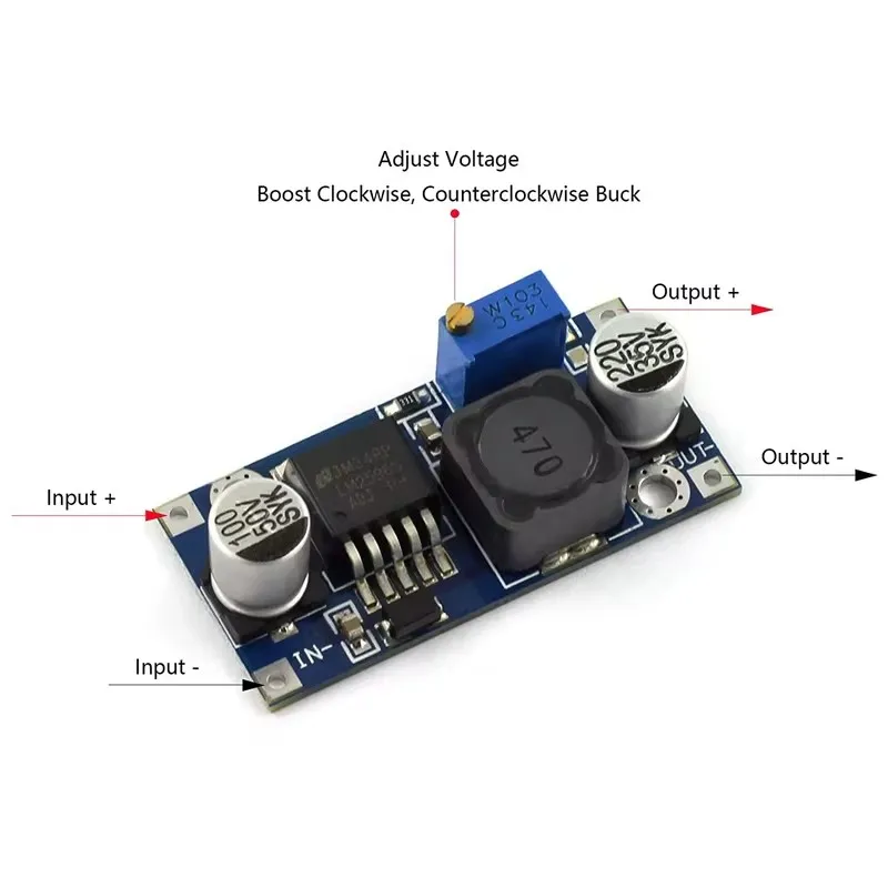 LM2596S Driver LED Modulo di alimentazione step-down DC-DC Modulo step-down regolabile 3A Regolatore di tensione LM2596S-ADJ 24V 12V 5V 3V