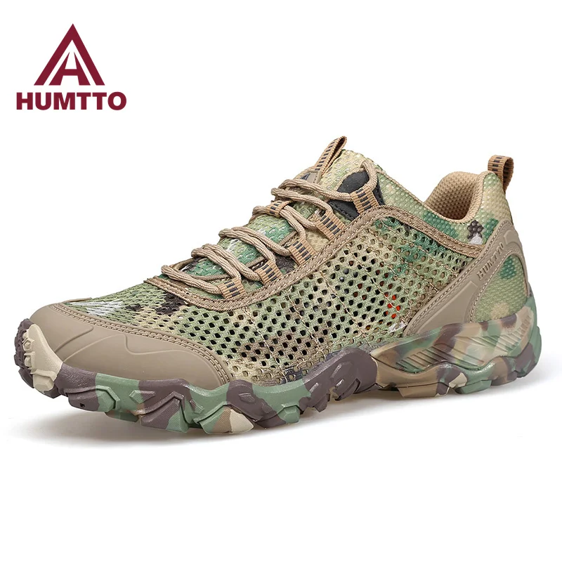 Humtto respirável sapatos de verão para homens antiderrapantes esportes caminhadas sapatos homem ao ar livre designer de luxo trekking escalada tênis dos homens