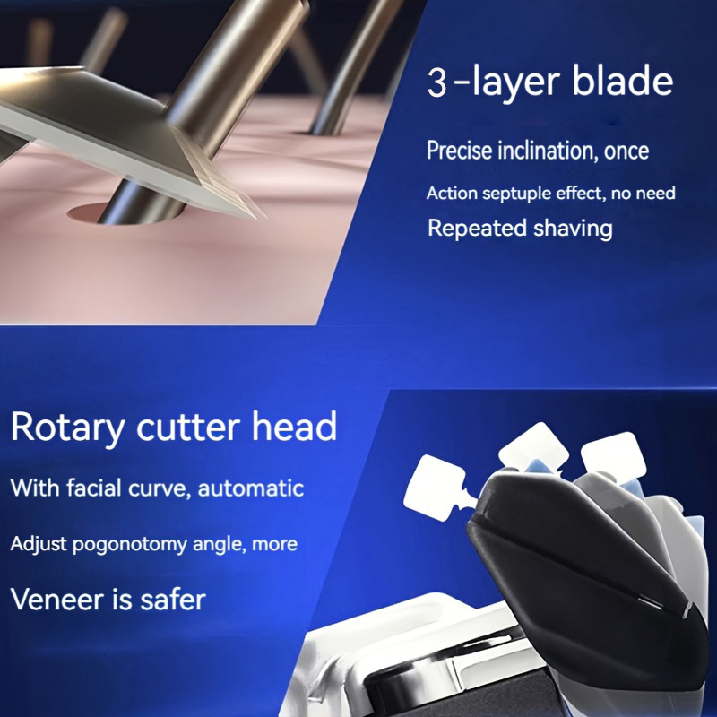 NEW Shaver Men Razor Shaving 3 Layer Stainless Blade Shaver Reusable Safety Razor Hair Removal Shaver Imported Blade Multi Tool