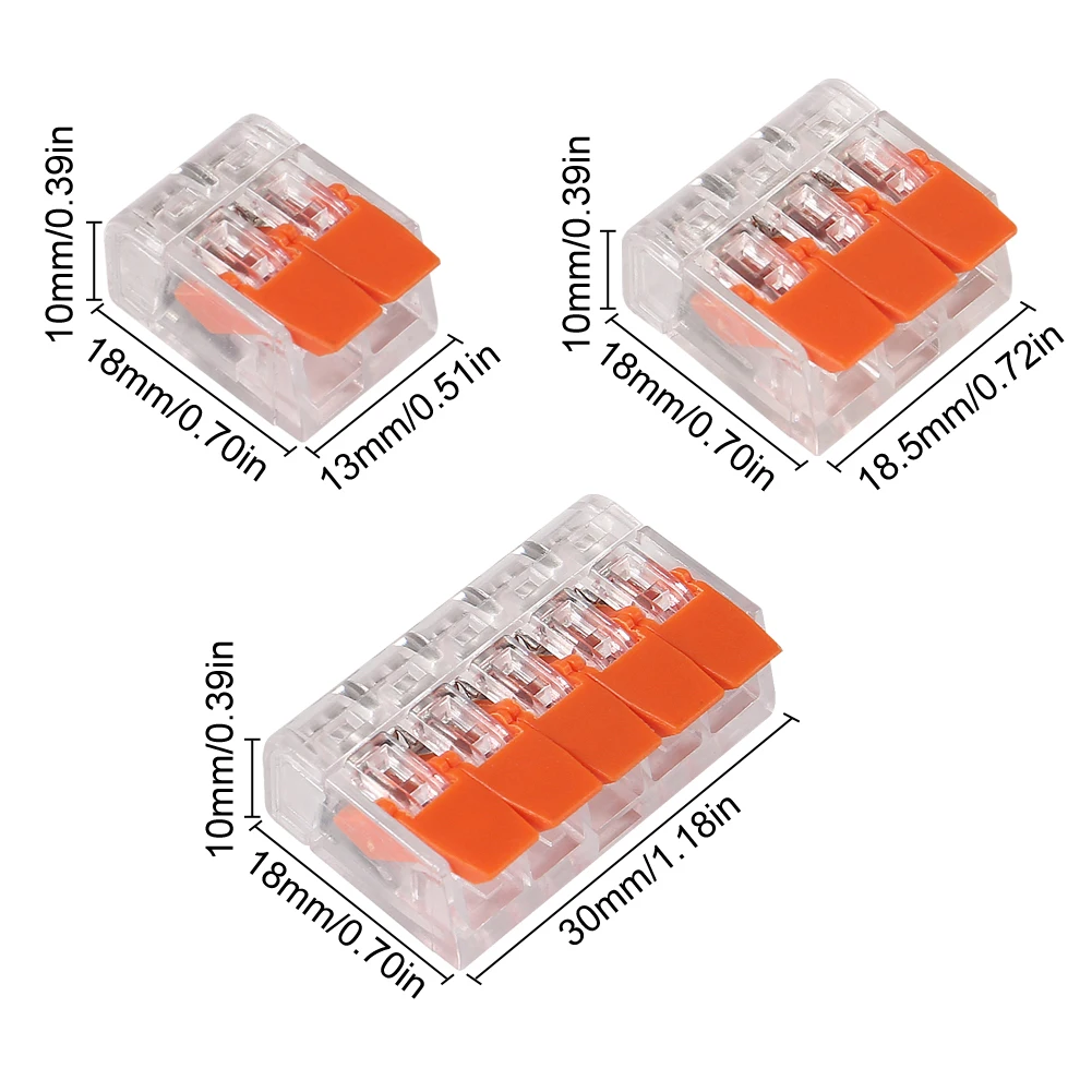 30PCS Hebel Draht Anschlüsse Kit 2/3/4/5 Port Elektrische Quick Connect Push-in Kompakte Spleißen elektrische Anschlüsse für Verkabelung