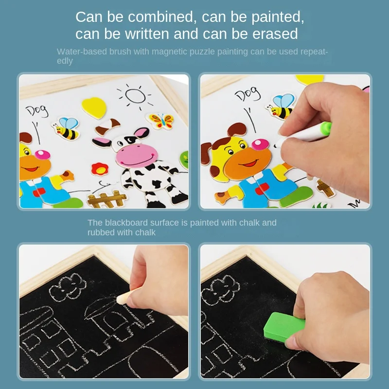 木製ジグソーパズルおもちゃ子供の就学前製図ボード女の赤ちゃん 3.4.5 歳幼稚園。 モンテッソーリおもちゃギフト誕生日