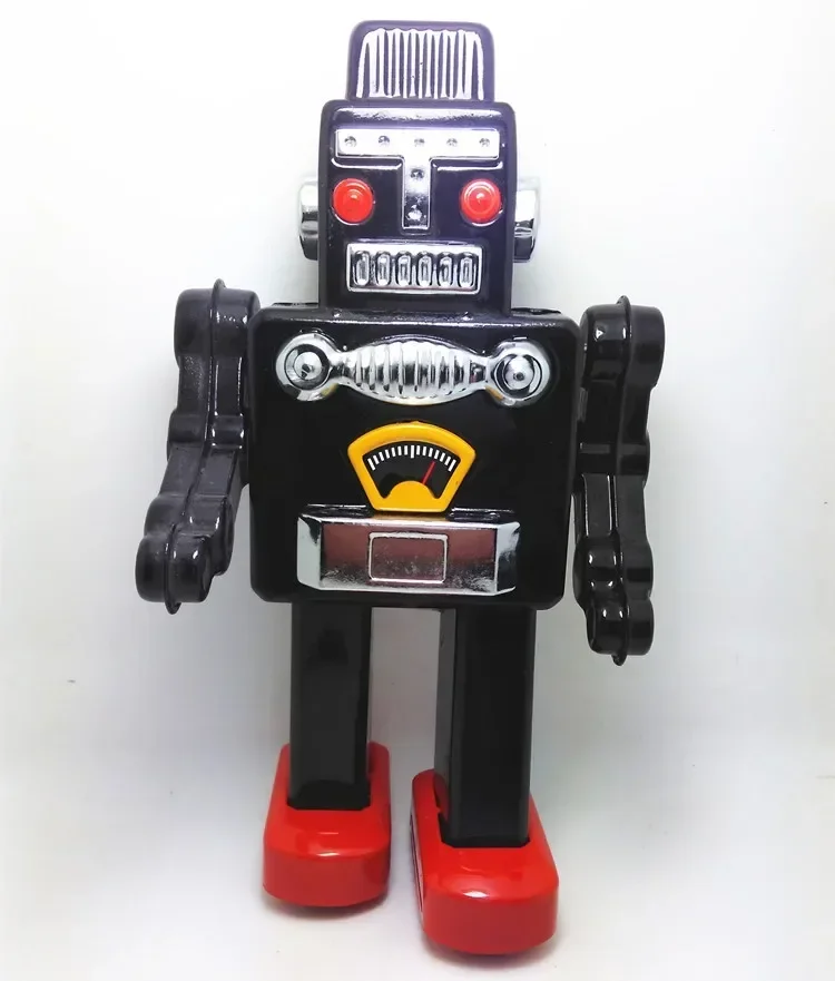 子供と大人のための機械式おもちゃロボット,金属製の缶,レトロ,時計,おもちゃ,モデル,クリスマスプレゼント,レトロ