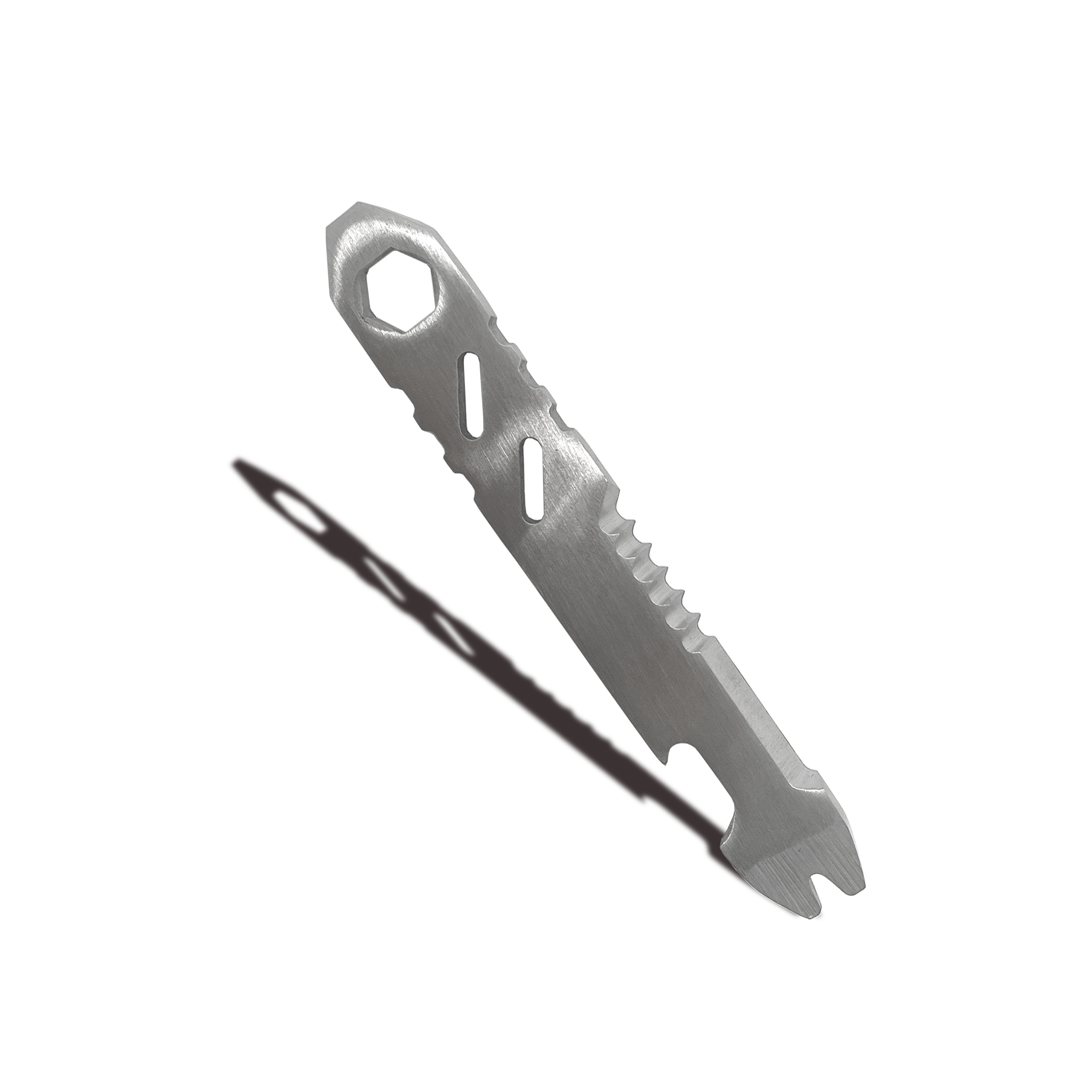 Mini stainless steel crowbar, multi-function Allen wrench, Bottle opener , portable outdoor camping Edc tool