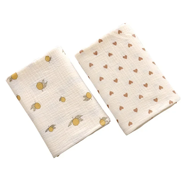 100X100 ซม.Muslin Squares ผ้าห่มเด็กทารกแรกเกิดผ้าอ้อมผ้าปูที่นอนผ้าฝ้ายผ้าห่มรถเข็นเด็กน่ารักนุ่มพิมพ์ผ้าเช็ดตัวเด็ก Wrap ﻿