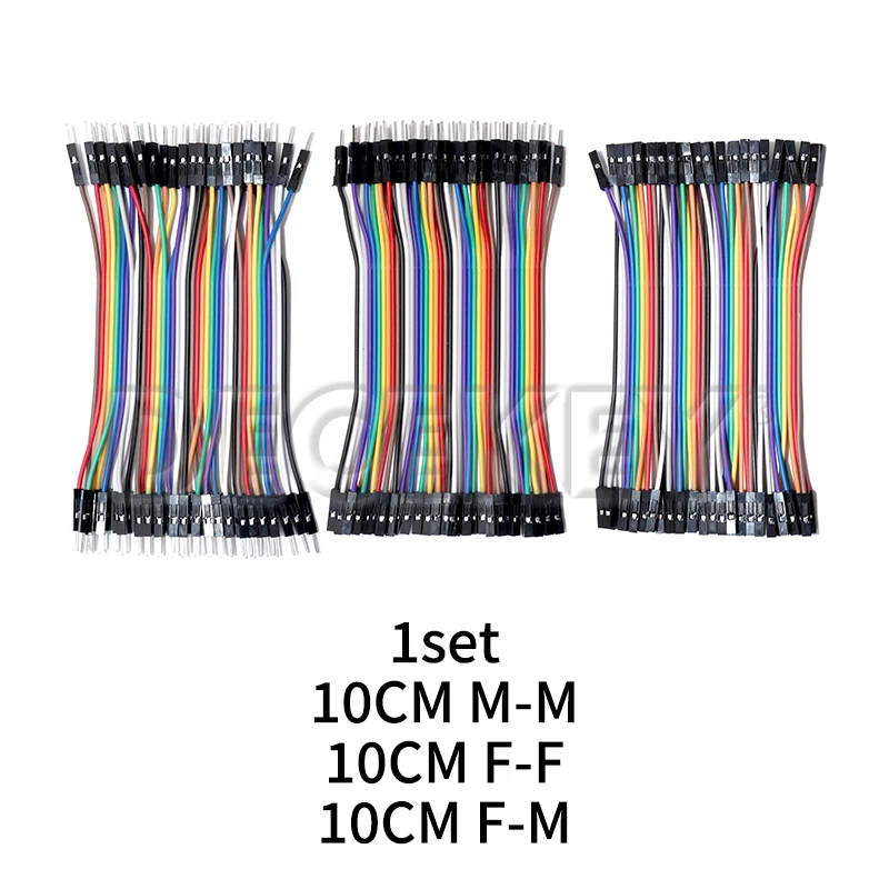 Línea Dupont 10cm/20CM/30CM macho a macho + hembra a macho + Cable de puente hembra a hembra Cable Dupont para arduino KIT de bricolaje