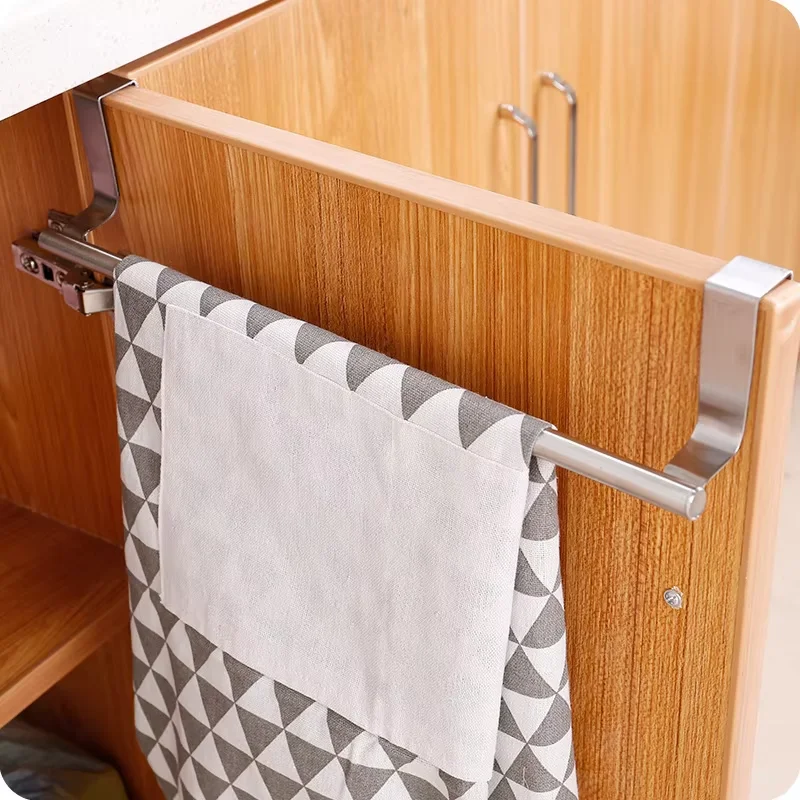 Un portasciugamani da cucina multiuso in acciaio inossidabile con unipolare, porta dell'armadio, porta posteriore, porta asciugamani