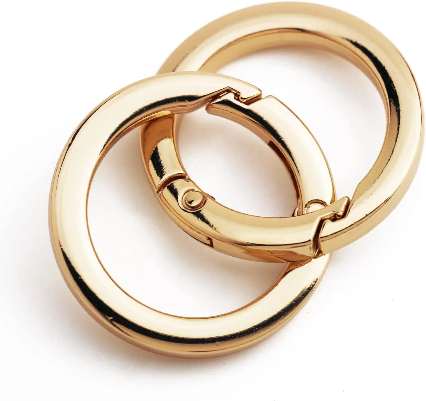 2-10Pcs/lot Spring Gate O Ring Openable Keyring Key Leather Bag Handbag Belt Strap Pendant Buckle Snap Clasp Clip Trigger Hook