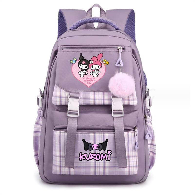Plecak Lovely Kuromi Melody damski laptop plecaki szkolne o dużej pojemności dla dziewczynek plecak dla nastolatków 4 kolor prezent
