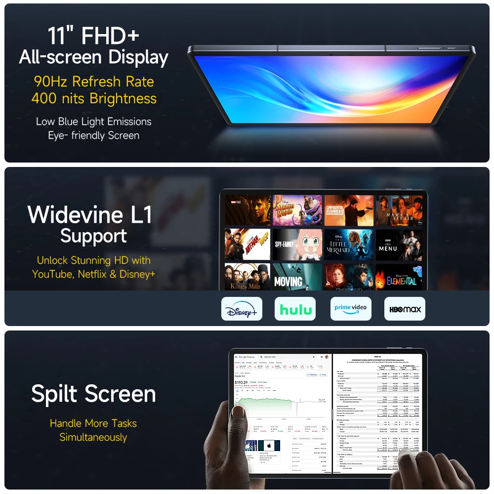 【Мировая премьера】 Планшет Ulefone Tab A11 Pro, 16 ГБ ОЗУ (8 + 8), 128 ГБ/256 Гб ПЗУ, 11 дюймов, MTK Helio G99, Android 14, 8800 мАч, 4G планшет