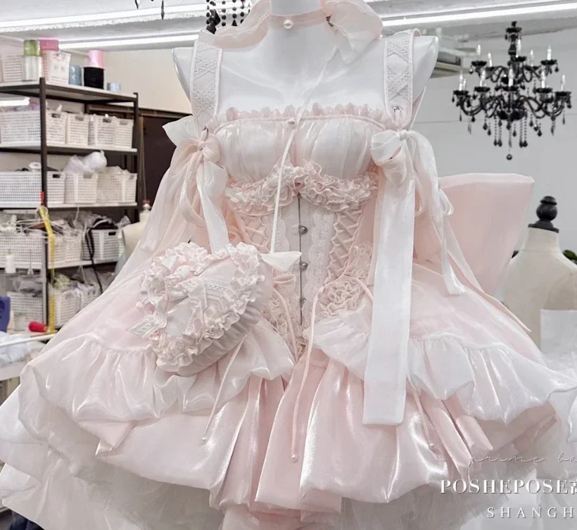 Delicate Lace Fishbone Shoulder Straps Waist Girdle Women's Palace Style Corset Tight Waist Vest All-match Princess Dress Belt