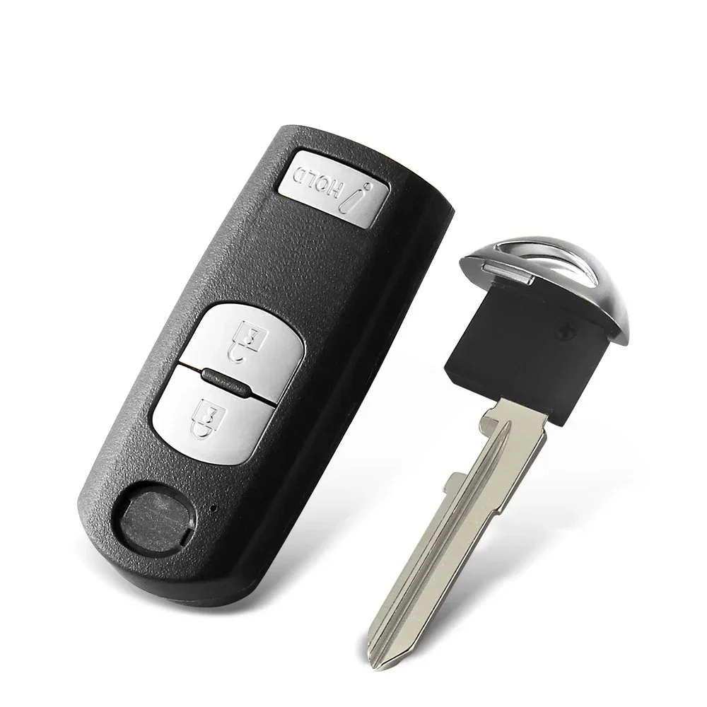 KEYYOU Fob 2/3/4 botones carcasa de llave de coche inteligente para Mazda 3 5 6 CX-5 CX-7 CX-9 MX-5 Miata RX-8 2006-2018