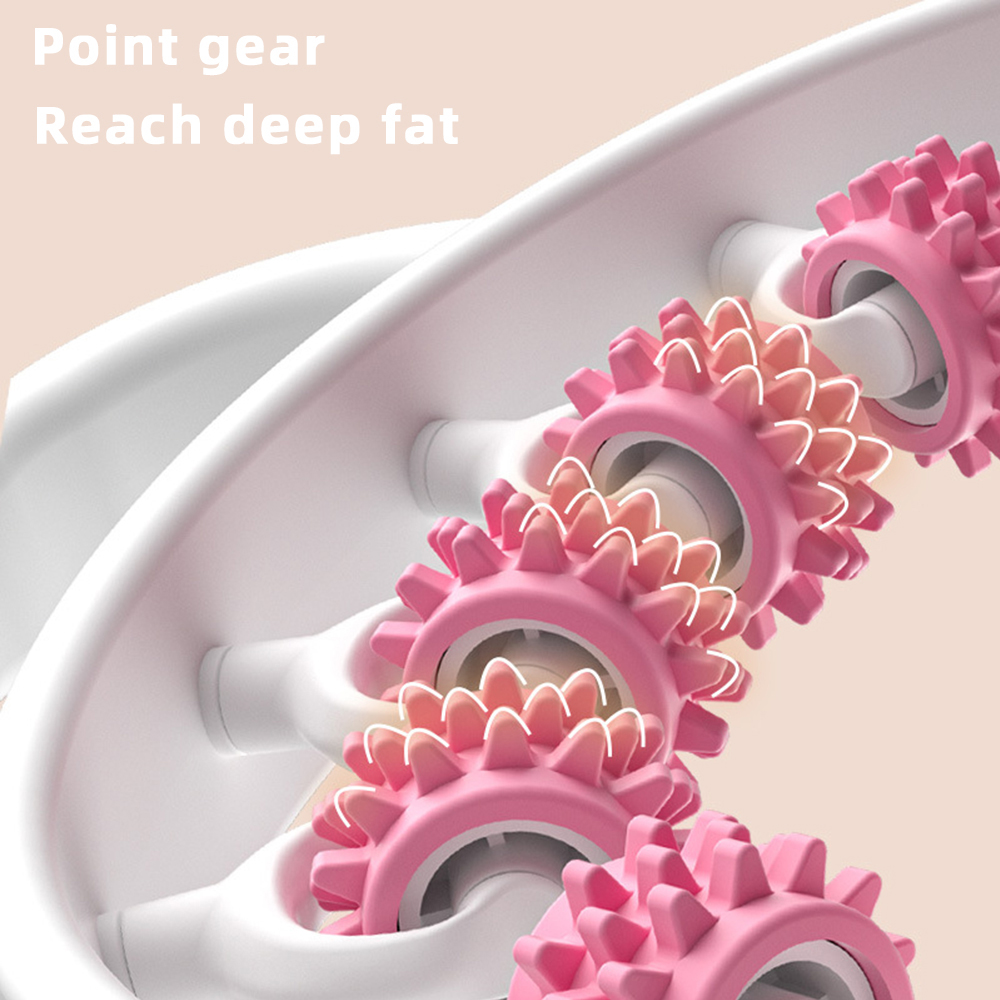 รอบลูกกลิ้งนวดสําหรับเอวกล้ามเนื้อหน้าท้องแหวนขาคลิป Stovepipe ล้าง Meridian แบบพกพาเครื่องมือนวดเซลลูไลท์