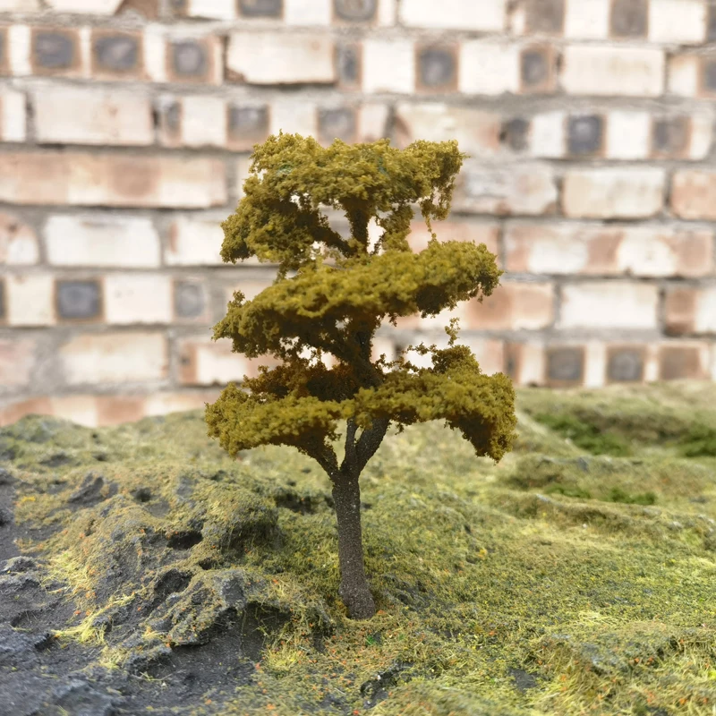 10/12/14/16cm Mountain field wire tree model army green military sand table landscaping scale model train railway layout